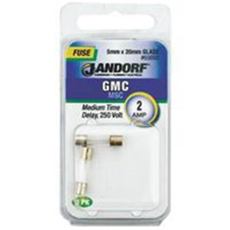 Jandorf Medium-Voltage Fuse, 2A, Time-Delay, Cylindrical 3398567